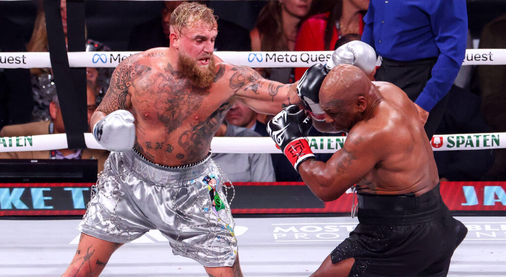 Im November 2024 "vermöbelte" Jake Paul den 59-jährigen Mike Tyson in einem millionenschweren Showkampf. (Foto: imago-images.de/Inpho Photography)