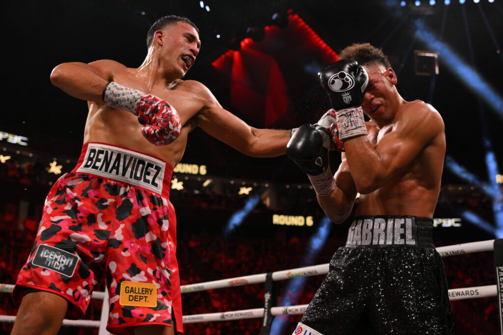 David Benavidez (l.) ließ David Morell Jr. am 1. Februar in Las Vegas nicht den Hauch einer Chance und siegte souverän nach Punkten. (Foto: imago-images.de/ZUMA Press Wire)