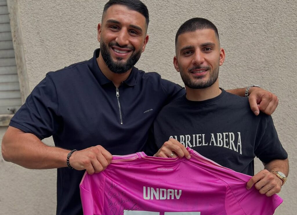Agit Kabayel (l.) und Deniz Undav – zwei außergewöhnliche Sport-Helden, die viel miteinander verbindet. (Foto: privat)